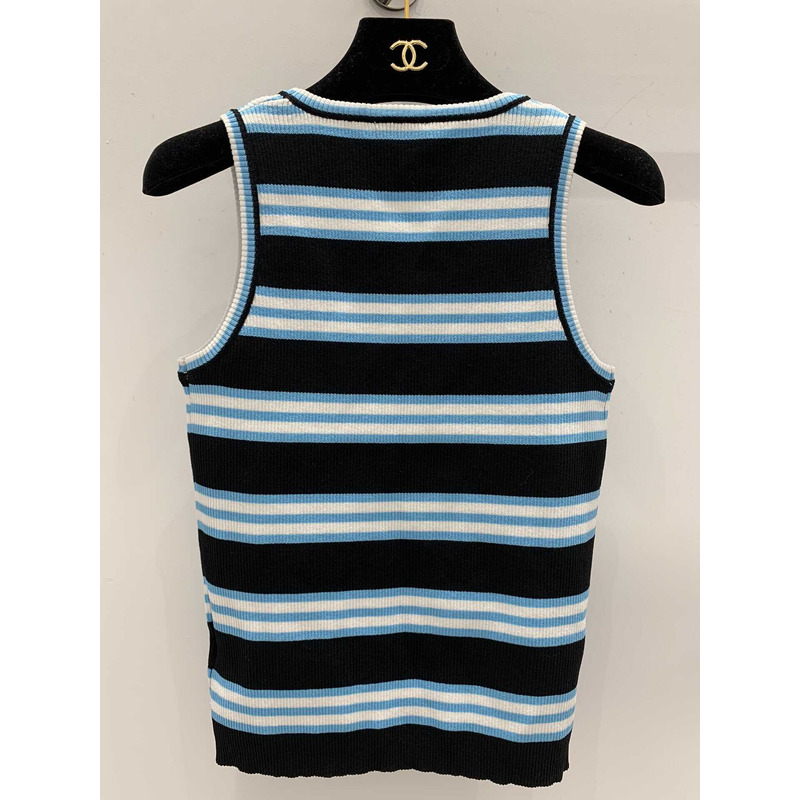 Ch*el tank top black and blue