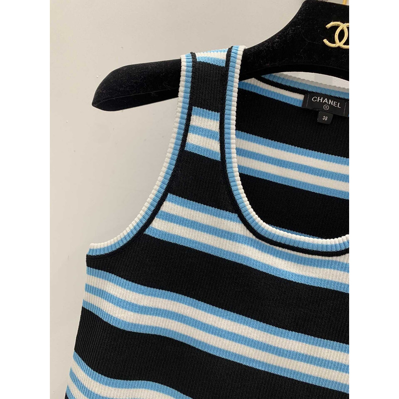 Ch*el tank top black and blue