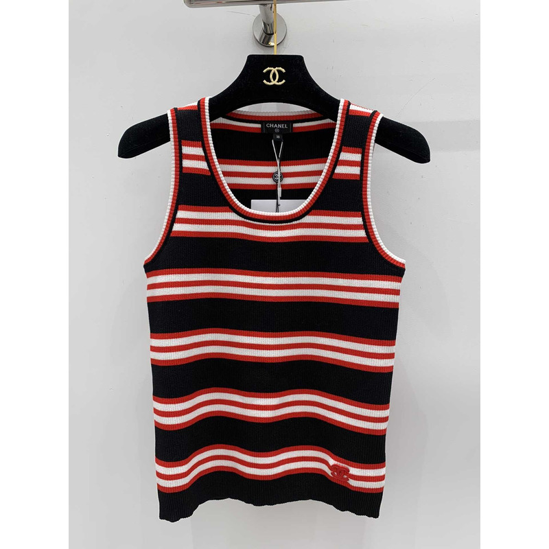 Ch*el tank top black and red