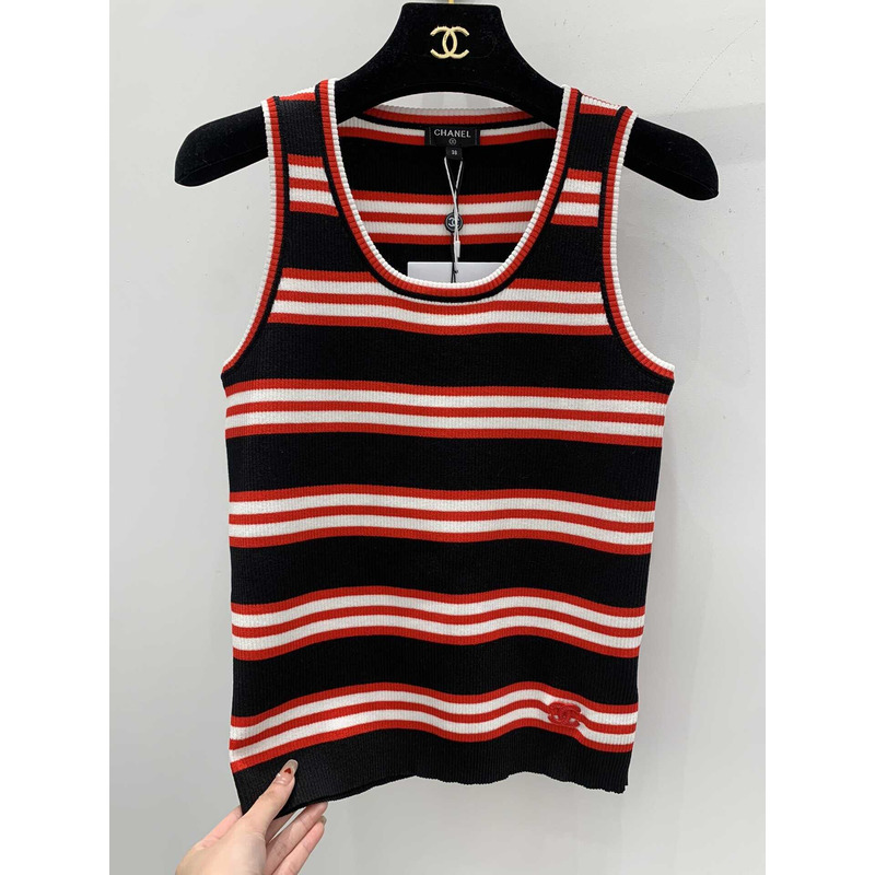 Ch*el tank top black and red