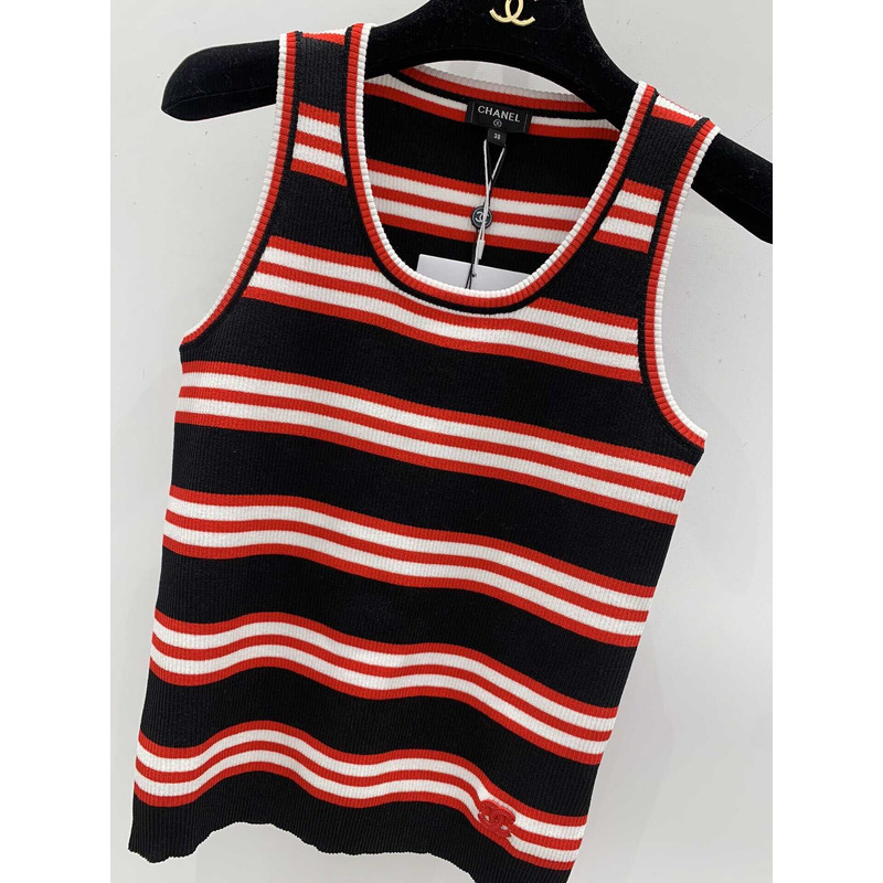 Ch*el tank top black and red