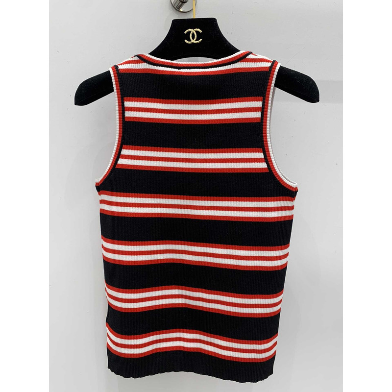 Ch*el tank top black and red