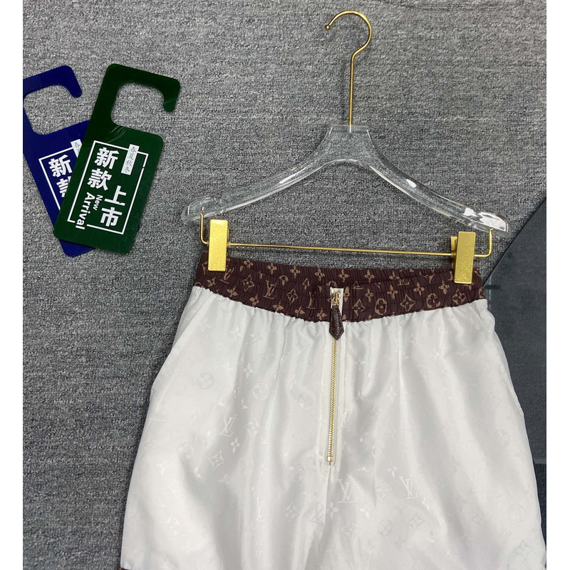 l**is V*t*n monogram pants white/brown