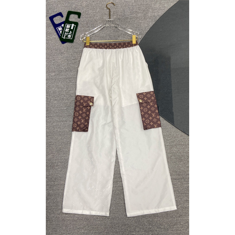 l**is V*t*n monogram pants white/brown