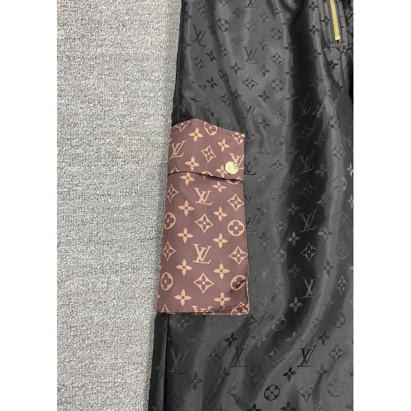 l**is V*t*n monogram pants black/brown