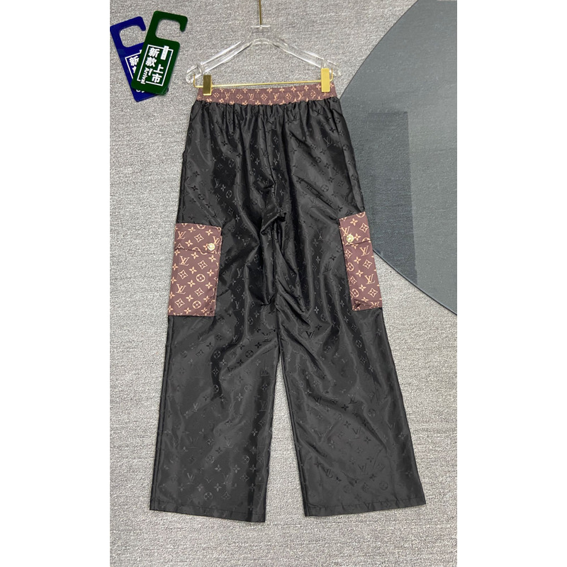 l**is V*t*n monogram pants black/brown