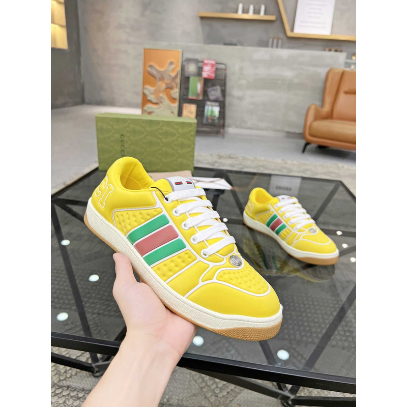 G*u*i screener sneaker with web neoprene yellow