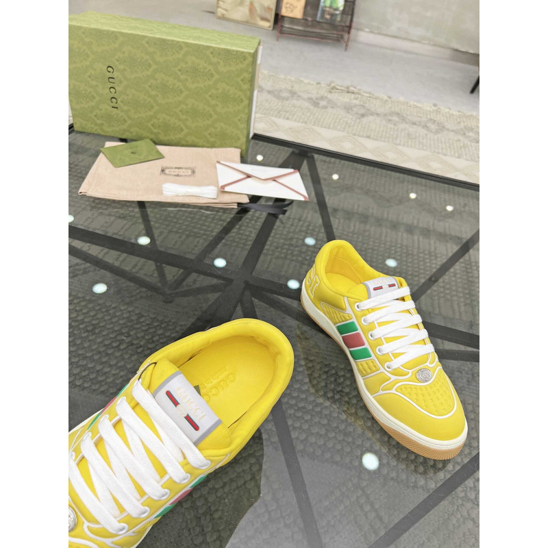 G*u*i screener sneaker with web neoprene yellow