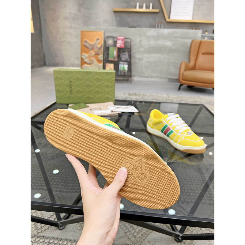 G*u*i screener sneaker with web neoprene yellow