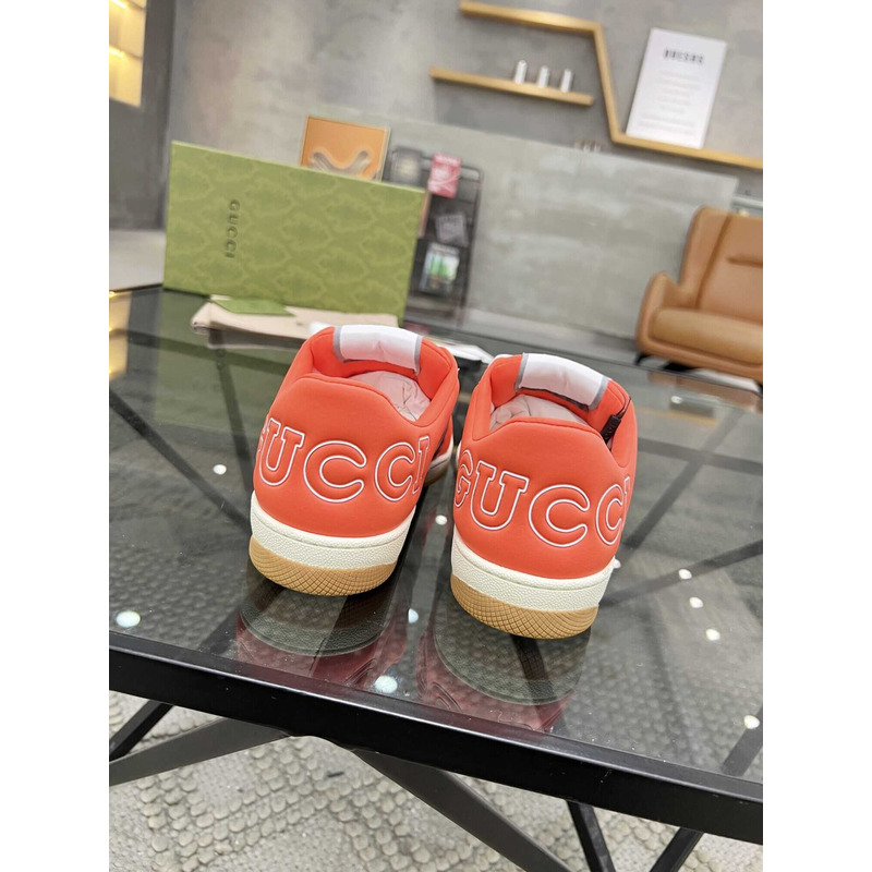 G*u*i screener sneaker with web neoprene orange