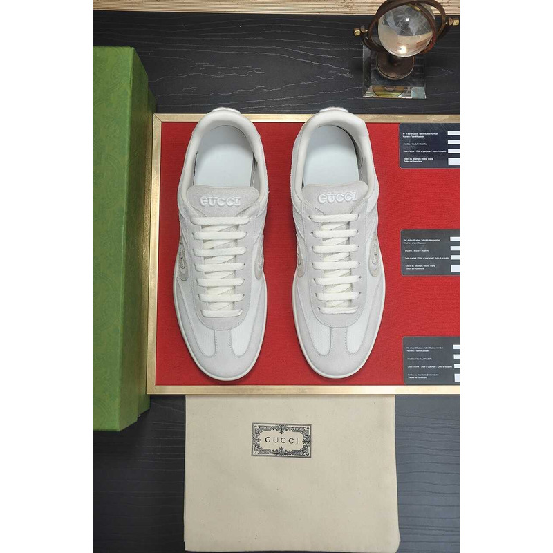 G*u*i interlocking g sneaker white&gray