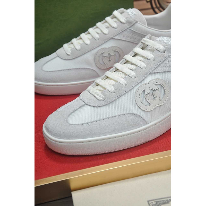 G*u*i interlocking g sneaker white&gray