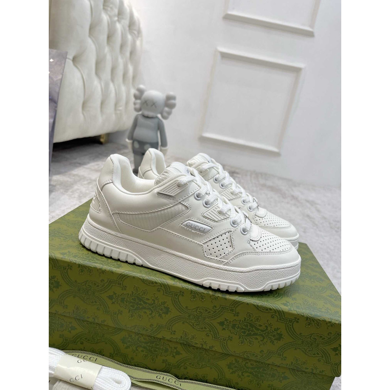 G*u*i interlocking g sneaker with leather white