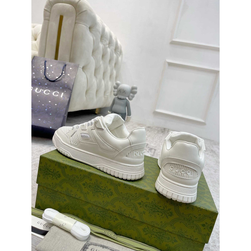 G*u*i interlocking g sneaker with leather white