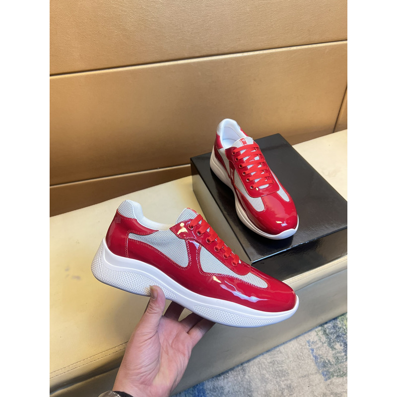 Pra*a america cup leather sneakers red