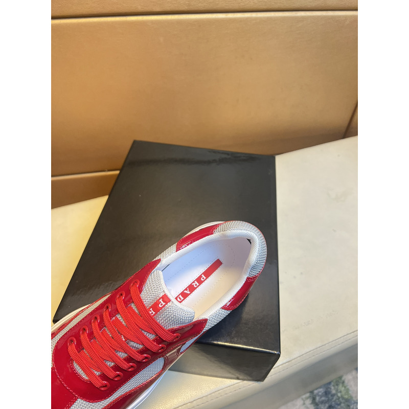 Pra*a america cup leather sneakers red