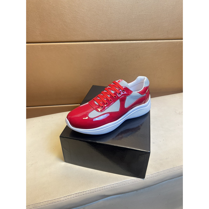 Pra*a america cup leather sneakers red