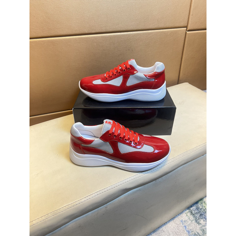 Pra*a america cup leather sneakers red