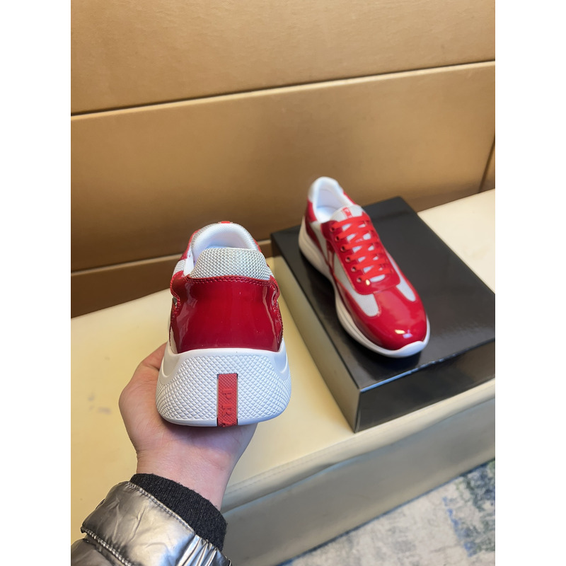 Pra*a america cup leather sneakers red