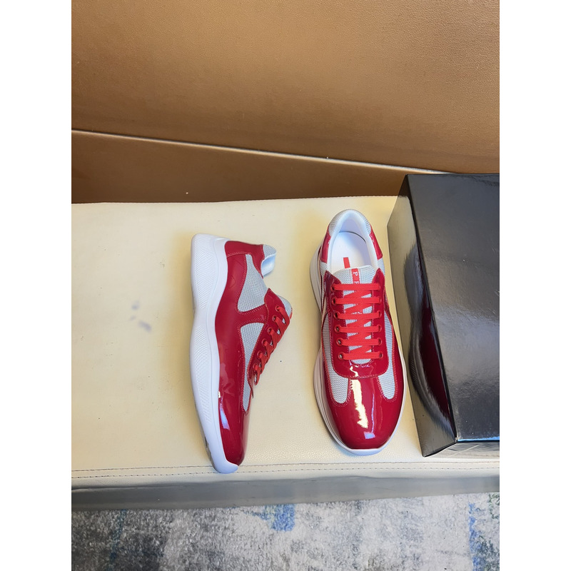 Pra*a america cup leather sneakers red