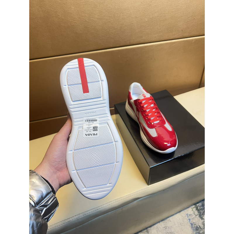 Pra*a america cup leather sneakers red