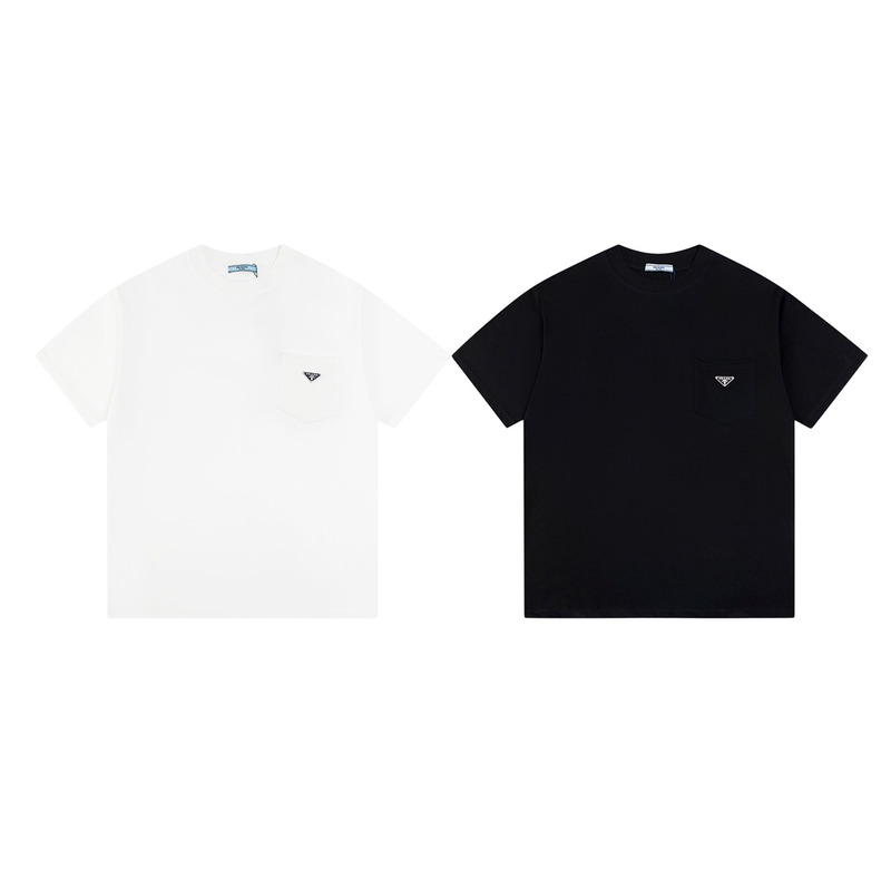 Pra*a logo t-shirts cotton white