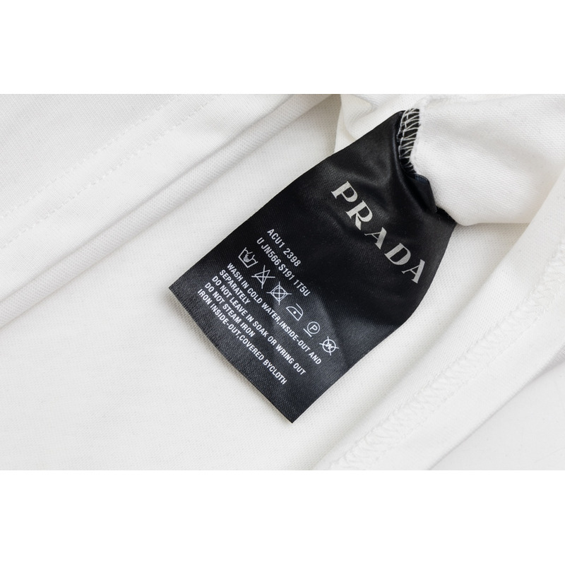 Pra*a logo t-shirts cotton white