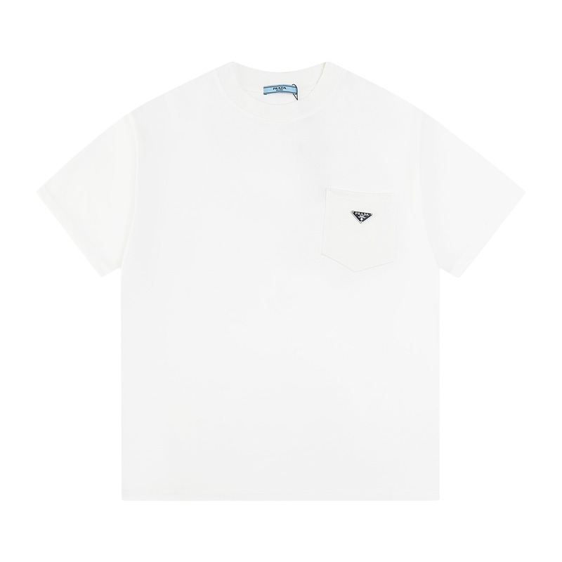 Pra*a logo t-shirts cotton white