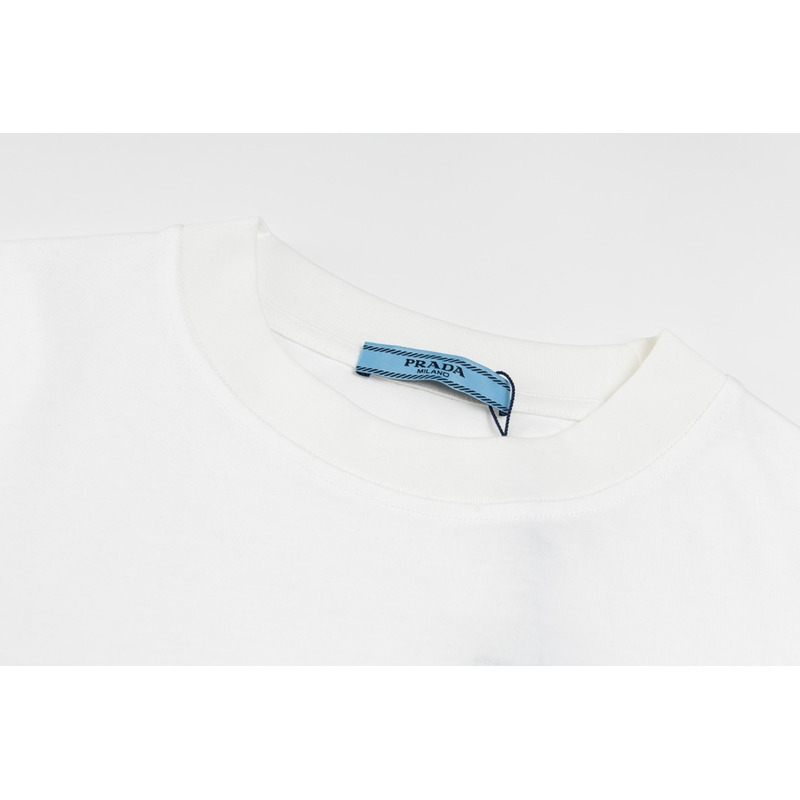 Pra*a logo t-shirts cotton white