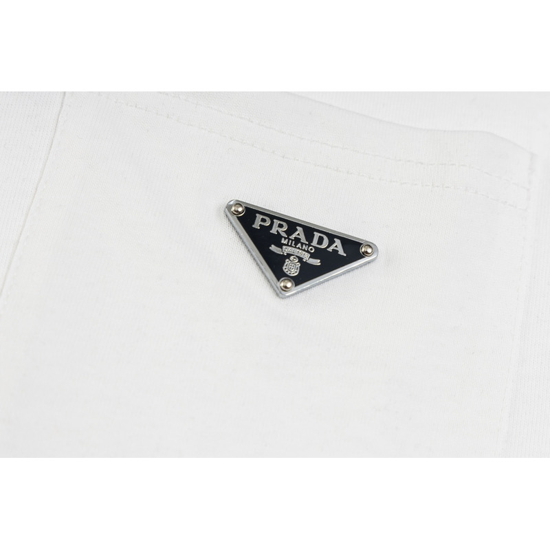 Pra*a logo t-shirts cotton white