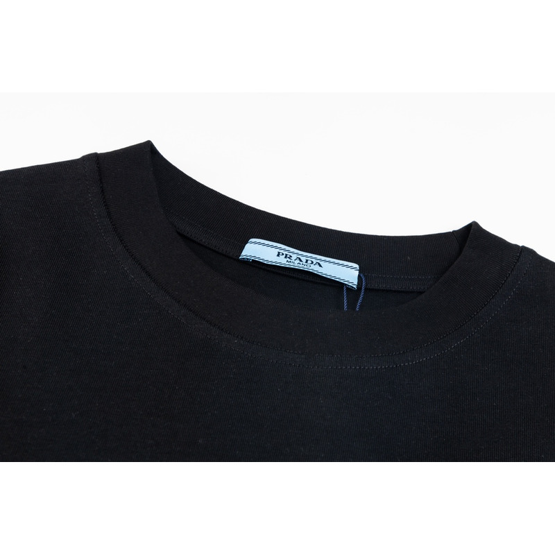 Pra*a logo t-shirts cotton black