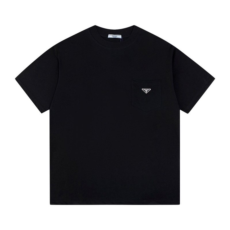 Pra*a logo t-shirts cotton black