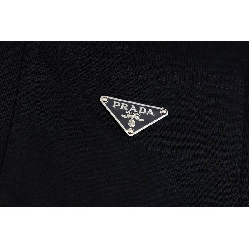 Pra*a logo t-shirts cotton black