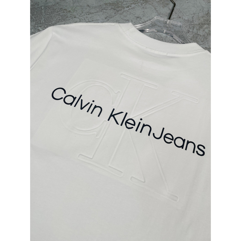 Calvin Klein Relaxed Fit Archive Logo Crewneck T-Shirt White