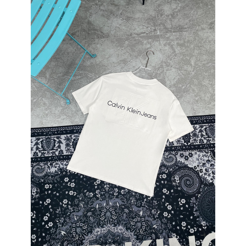 Calvin Klein Relaxed Fit Archive Logo Crewneck T-Shirt White