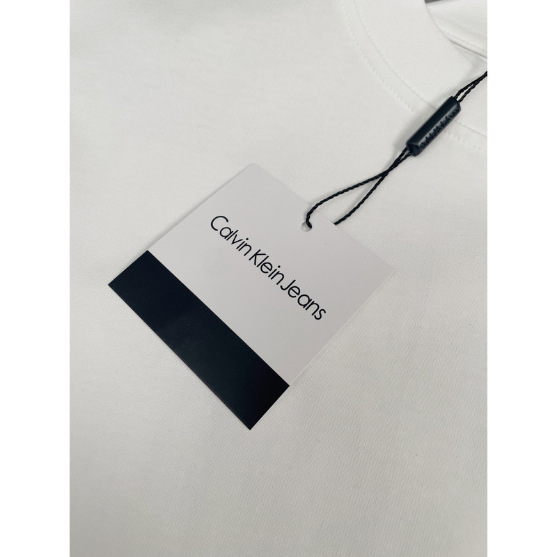 Calvin Klein Relaxed Fit Archive Logo Crewneck T-Shirt White