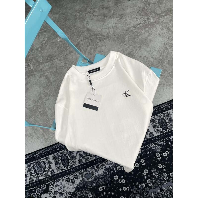 Calvin Klein Relaxed Fit Archive Logo Crewneck T-Shirt White