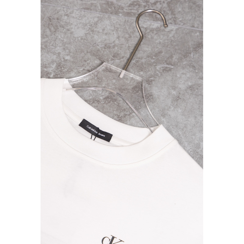 Calvin Klein Relaxed Fit Archive Logo Crewneck T-Shirt White