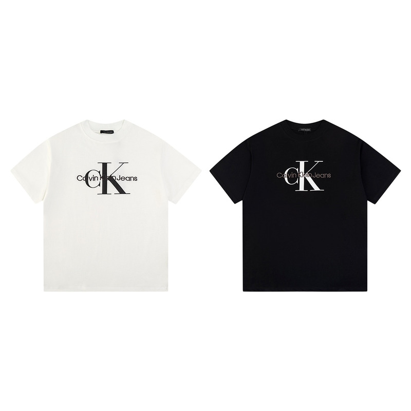 Calvin Klein Monogram Logo Crewneck T-Shirt Black