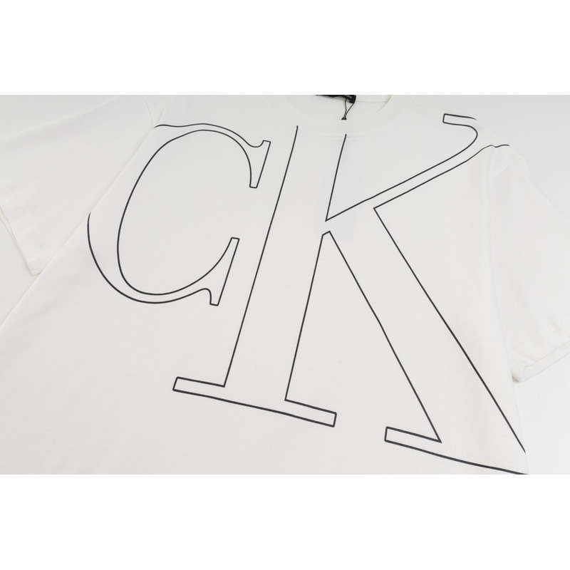 Calvin Klein Logo Cotton T Shrit White