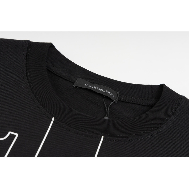 Calvin Klein Logo Cotton T Shrit Black