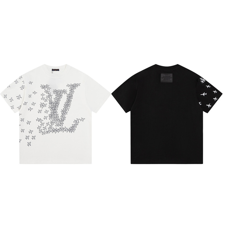 l**is V*t*n planes printed t shirt black