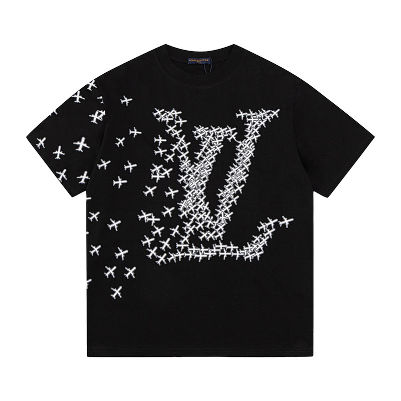 l**is V*t*n planes printed t shirt black