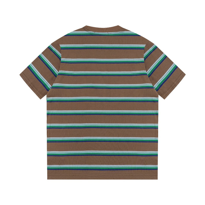 Miu Miu Jersey T-shirt Stripes Cotton Brown