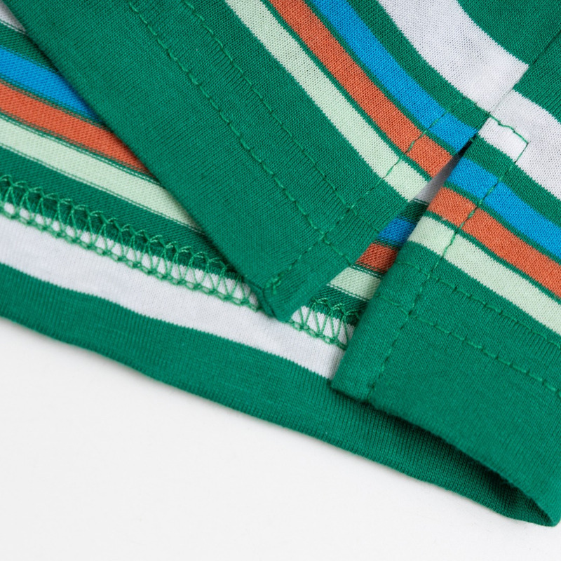 Miu Miu Jersey Polo Shirt Stripes Cotton Green