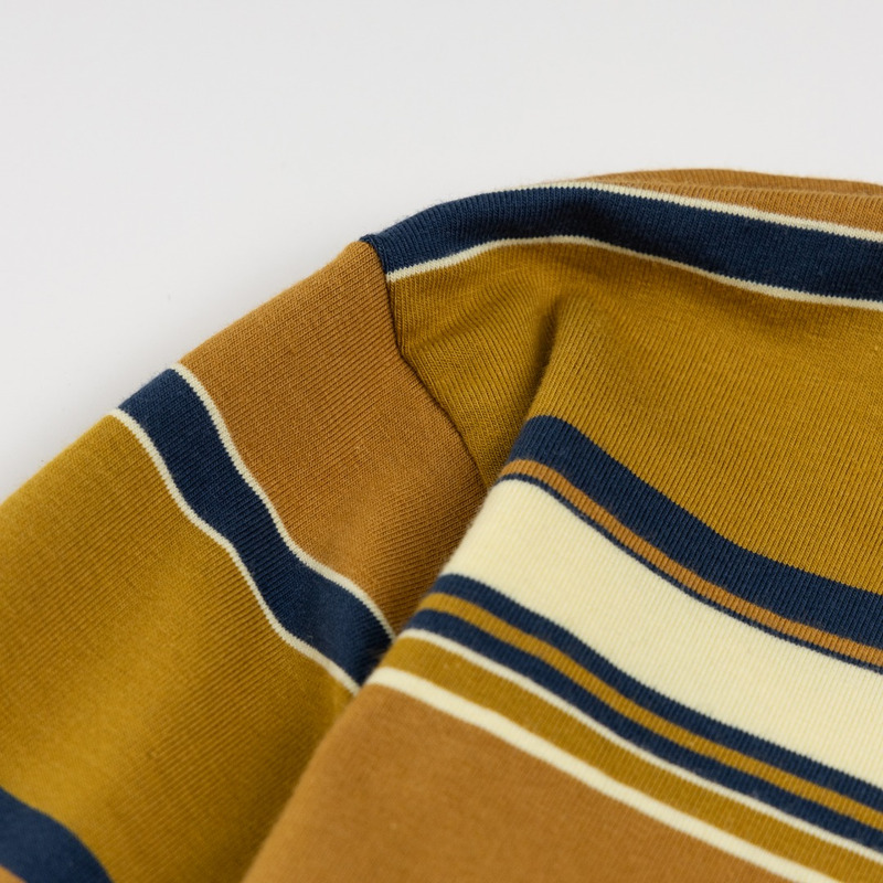 Miu Miu Jersey Polo Shirt Stripes Cotton Mustard