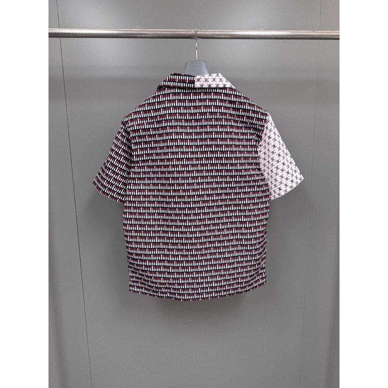 Pra*a cotton shirt double match bicolor