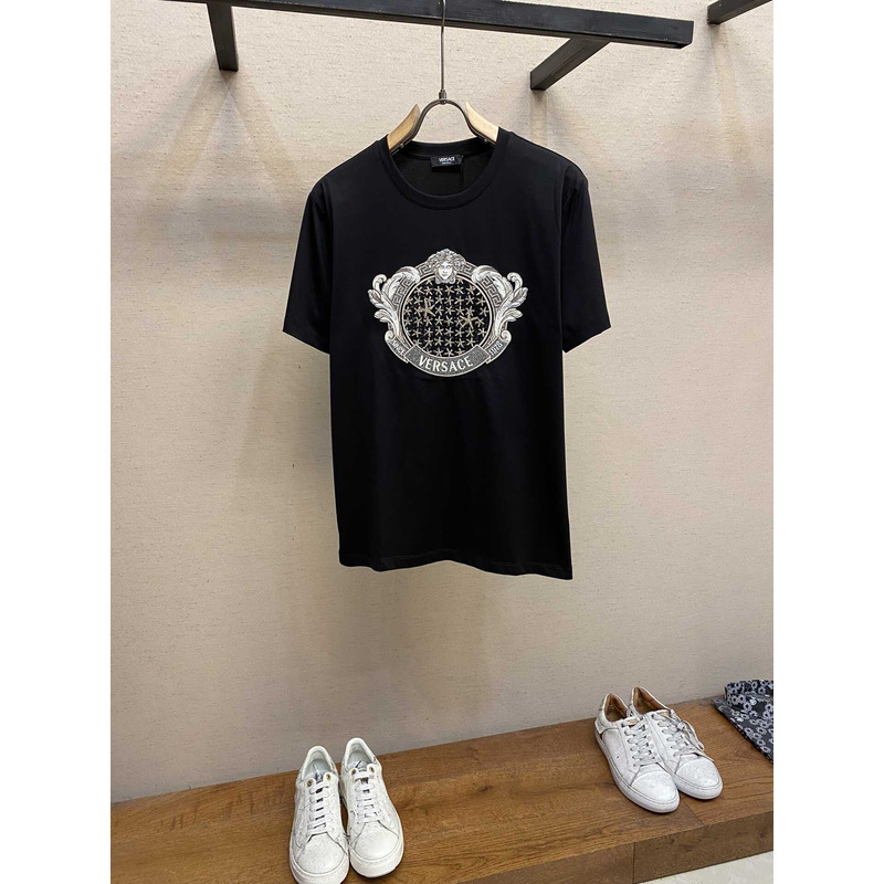 Versace Crystal Starfish Blason T-shirt Black