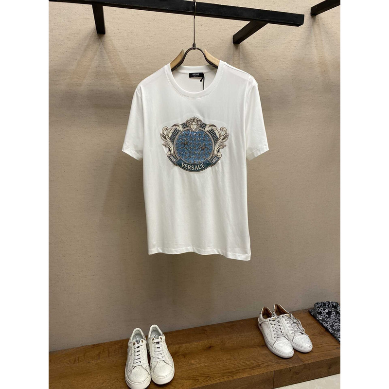 Versace Crystal Starfish Blason T-shirt White