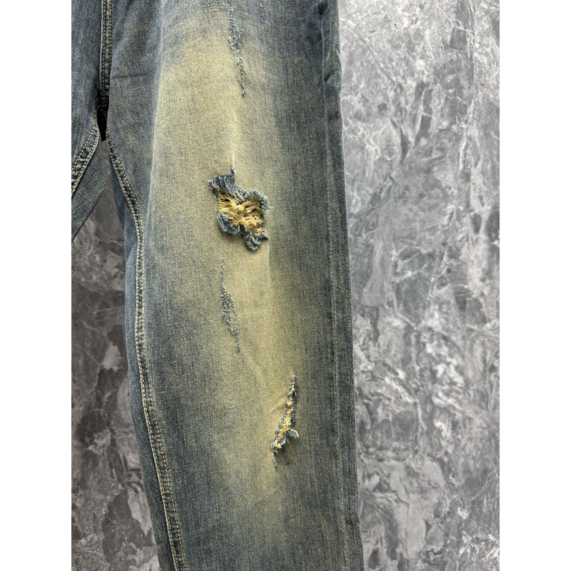 Versace Vintage Ripped Casual Wash Jeans